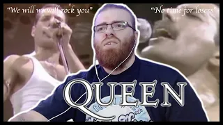 QUEEN - "WE WILL ROCK YOU" & "WE ARE THE CHAMPIONS" LIVE | Queen Live Music REACTION