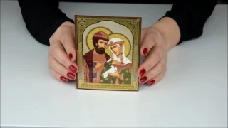 Orthodox Icon Peter and Fevronia 10x12cm