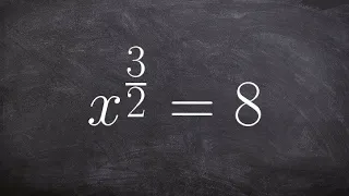 How to solve an equation with fraction powers in your exponent