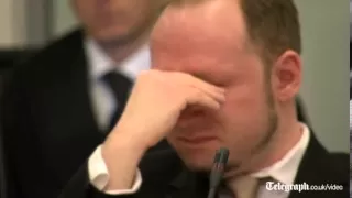 Anders Behring Breivik cries in court