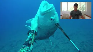 Mark Healey Breakdown on Spearing Ulua (Giant Trevally) with a 3 prong!