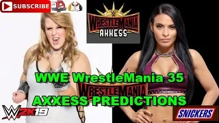 WWE WrestleMania 35  Axxess Women Collide Piper Niven vs  Zelina Vega Predictions WWE 2K19