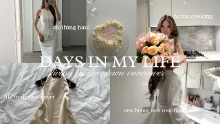 days in my life series: living in downtown vancouver, clothing haul, new routines at new home!