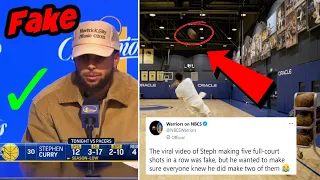 Steph Curry REVEALS his 5 Full Court Shots were FAKE & EDITED