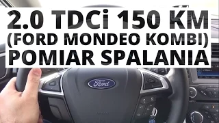 Ford Mondeo MK5 Kombi 2.0 TDCi 150 KM (MT) - pomiar spalania