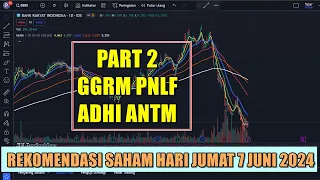 PART 2 Rekomendasi Swing trading Scalping saham hari Jumat 7 Juni 2024 - GGRM PNLF ADHI ANTM