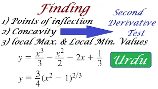 Points of inflection,concavity and local extreme values of function | Thomas calculus exercise 4.4