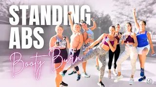 30 MIN Standing Abs Cardio and Booty Burn | ALL STANDING & NO JUMPING