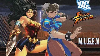 MUGEN Tag Team Arcade Gameplay - Wonder Woman & Chun-Li