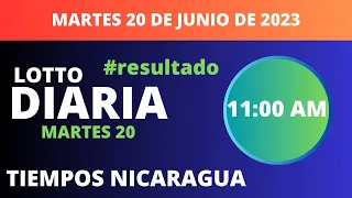 Resultados | Diaria 11:00 am Lotto Nica hoy martes 20 de  junio de 2023. Loto Jugá 3, Loto Fechas