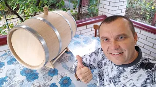 А whiskey barrel from an pear log | DIY | From log to barrel | How to make a wooden barrel