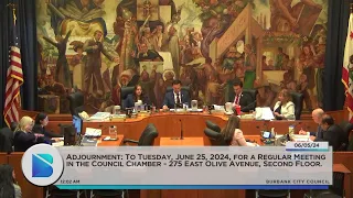 Burbank City Council Meeting - June 4, 2024