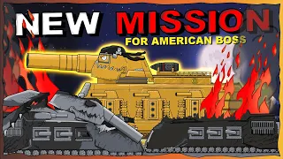 "New mission for the American Boss" Cartoons about tanks