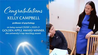 CSUSB's 2020-21 Golden Apple award – the university's top teaching award