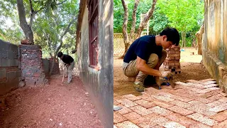 I've been making flower pots with vines these past few days, the back of the house is tiled Ep 50