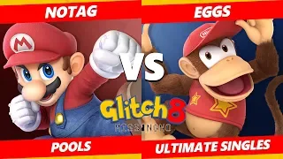 Glitch 8 SSBU - GO | KoS NoTag (Mario) Vs. DH | Eggs (Diddy, Young Link) Smash Ultimate Pools