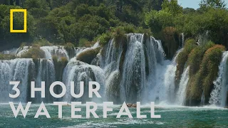 3 Hours of Relaxing Waterfall Sounds | Europe From Above | National Geographic UK