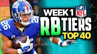 Week 1 Fantasy Football RB Rankings (Top 40)