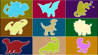 Dinosaur Puzzles with Dinosaur name and sounds for kids | Fun Puzzle games for toddlers