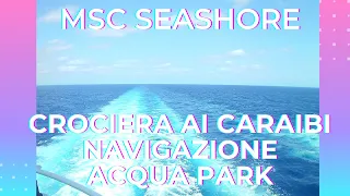 Crociera ai caraibi 7. MSC SEASHORE: Navigazione, acquapark, white party