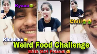 Weird Food Combinations Eating Challenge 🤪 With Gf | long distance love | vishualy