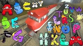 RAILWAY DESTROY ALL 3D ALPHABET LORE FAMILY in Garry's Mod