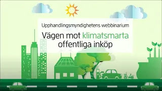 Webbinarium: Vägen mot klimatsmarta offentliga inköp