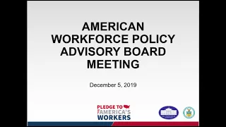 American Workforce Policy Advisory Board Meeting