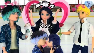 Marinette Kisses Luka! Date Adrien Kiss Dolls Skating Concert Frozer Miraculous Season 2 Episode