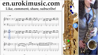 How to Play Saxophone (Alto) Charlie Puth - Attention Tabs Part#2 um-i352