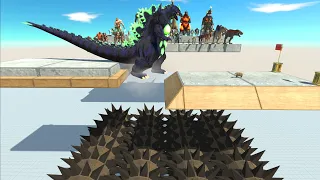 Wooden Grinder Jump Challenge - Animal Revolt Battle Simulator