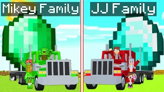 JJ Family with Diamond vs Mikey Family with Emerald TRUCK Build Battle in Minecraft Maizen