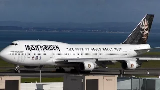 ED FORCE ONE ✈ Iron Maiden 747-400 Takeoff at Auckland Airport