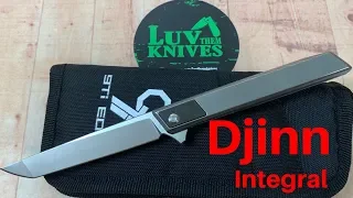 9TIEDC Djinn Integral framelock Flipper   Elegant slender & lightweight !