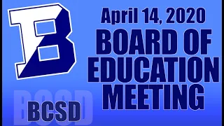 Board of Education Meeting April 14, 2020