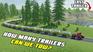 HOW MANY TRAILERS CAN WE TOW? NEW RECORD? - Farming Simulator 22