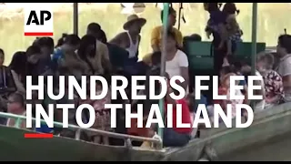 Hundreds flee into Thailand as fresh fighting erupts around Myanmar border town