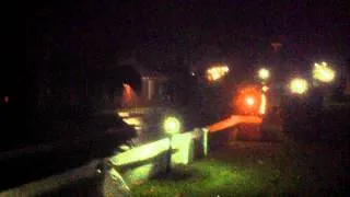 Outside in the calm eye of the storm during Hurricane Gonzalo