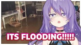 Moona apartment flooded during stream and you can hear water splashing !!!!