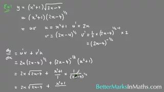 VCE Maths Methods - How To Use The Product Rule