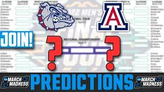 2022 NCAA Tournament Predictions (Full Bracket) March Madness Predictions 2022