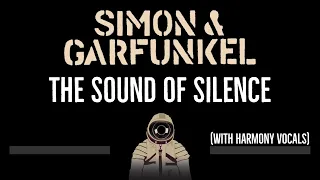 Simon & Garfunkel • The Sound of Silence (/wHarmony Vocals) (CC) 🎤 [Karaoke]