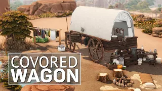 The Sims 4 Horse Ranch Big Sky Reach  Covered Wagon No CC Stop Motion Speed Build