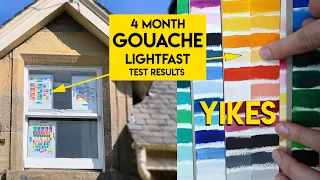 4 Month GOUACHE LIGHTFAST test results ✶ Winsor Newton, Holbein, HIMI, Daniel Smith, M Graham & MORE