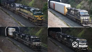 Norfolk Southern Pittsburgh line railfaning Gallitzin Tunnels in Gallitzin PA (Part 3) (8/11/22)