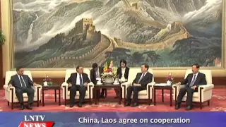 Lao NEWS on LNTV: China, Laos agree on cooperation.5/5/2016