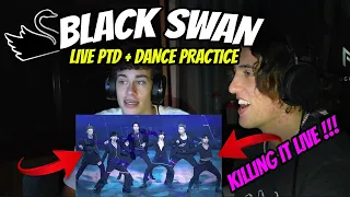 South Africans REACT TO BTS/방탄소년단 'Black Swan' Live PTD On Stage + DANCE PRACTICE !!!