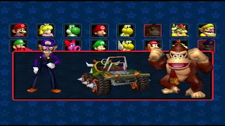 Mario Kart: Double Dash!! (GC) Star Cup Mirror (Waluigi & Donkey Kong)