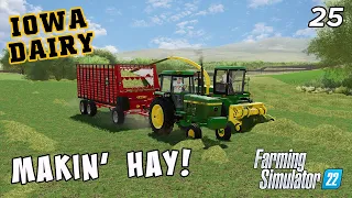 Raking & Chopping hay to feed the cows! - IOWA DAIRY - UMRV EP25 - FS22