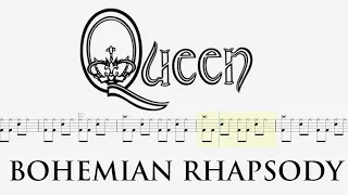 Queen – Bohemian Rhapsody (Drum Notation) By @chamisdrums